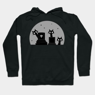 Lurking Halloween Cats Hoodie